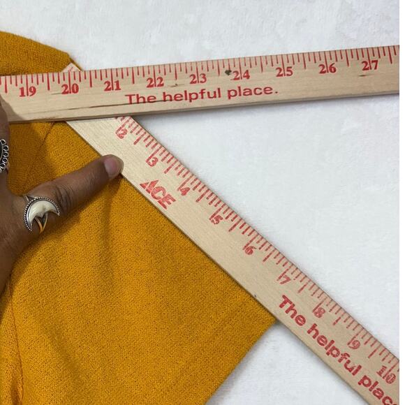 Free People Beach L Fresno Terry Buttoned Golden Pollen Yellow TOP Summer Resort - Picture 8 of 11